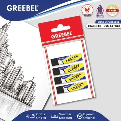GREEBEL Penghapus Pensil Eraser Pencil (HAPUSAN EB 30 M) / Setip Pencil / Alat Tulis / Aman untuk Anak / Alat Tulis Sekolah