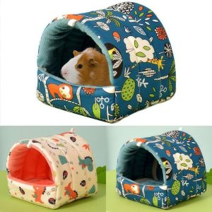 MIRELINA Cotton Velvet Hamster House Washable Soft Squirrel Bed  Cartoon Patterns Small Pet Home For Hedgehog Mouse Etc