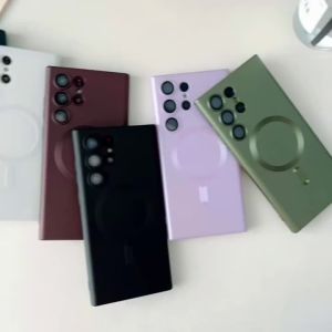 Luxury wireless charging soft silicone for case for Samsung Galaxy S22 S21 S23 ultra plus matte shockproof cover cases