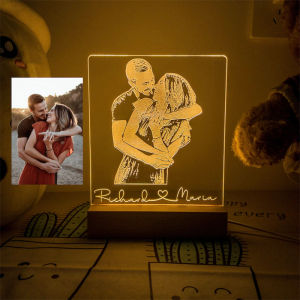 Personalized Gift Customized 3D Photo Lamp for Valentines Day  Birthday Night Light 7 Color 3D Lamp Custom Photo & Text Lamps