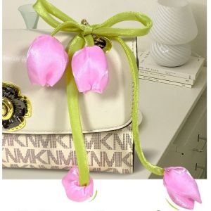 HOUCHU 5Pcs DIY Tulip Lace-up Straps Ornaments Baking Decoration Curtains Tie Rope Bag Accessories Sweet Curtain Tieback Cake