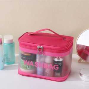 Tas Kosmetik Transparant / Pouch Make Up / Tas Make up Waterproof / WASHBAG Pouch Travel Make up
