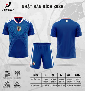 Quần áo đá banh đội tuyển Nhật Bản xanh WC 2026
