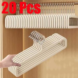 50/20/10Pcs Non-slip Square Flocked Clothes Hanger Pants Storage Rack Space Saving Household