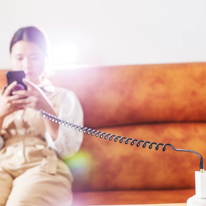 สายยูเอสบีสายเคเบิลข้อมูล66W 5A USB Type C แบบสปริง USB ดึงเร็วสายชาร์จสำหรับ USB โทรศัพท์ Android สายดาต้า USB C สาย USB รถ