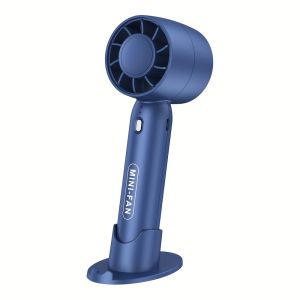 Portable Mini Fan USB Rechargeable with 3-speed Adjustment Comes with Base Stand Suitable for Home Use Office Outdoor Travel Three Colors Available