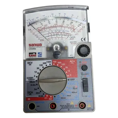 Sanwa Analog Multi-Tester Tester CX506a Capacitance Range 2000uF Made in Japan