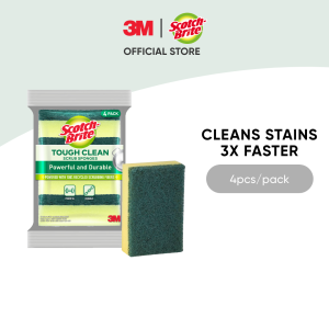3M™ Scotch-Brite® Heavy Duty Scouring Sponge Cleans Stains 3x Faster 4 pcs/pack For dishwashing