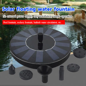 GiiMall 16cm Solar Fountain Water Fountain Pool Pond Waterfall Garden Decoration Bird Bath Solar Powered Col