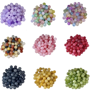 Multifunctional Pulverized Glass Craft Beads with Permanent Hydrous Push button Enduring DIY Productions