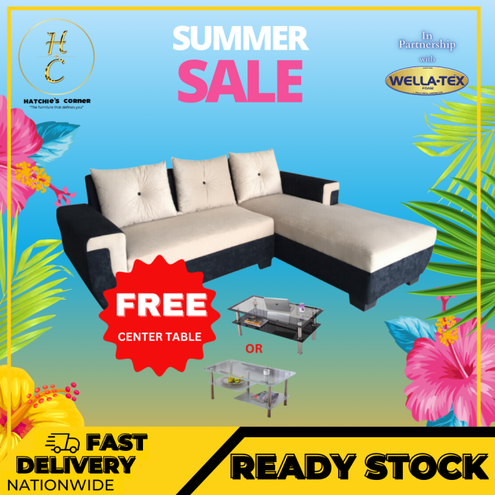 JEWEL SOFA WITH CENTER TABLE AND PILLOWS Lazada PH