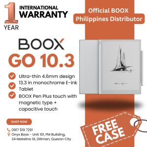 BOOX Go 10.3 inch E-ink reader with Stylus and 64GB storage eink Official Distributor of BOOX with FREE CASE