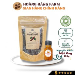 1KG Tiêu Đen Nguyên Hạt Đắk Lắk Chính Gốc - Sạch - Phơi Nắng Tự Nhiên - Hạt Tiêu Hoàng Đăng Farm