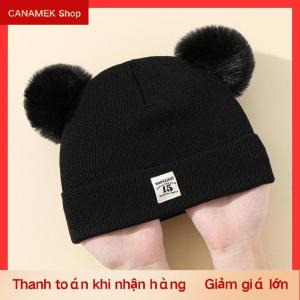 CS Dễ Thương Mùa Đông Hat Rắn Màu Len Dệt Kim Nắp ca-pô Bebe Sơ Sinh Bé Hat Pompom Cho Trẻ Em Chàng Trai Cô Gái Trẻ Em Mũ Ấm