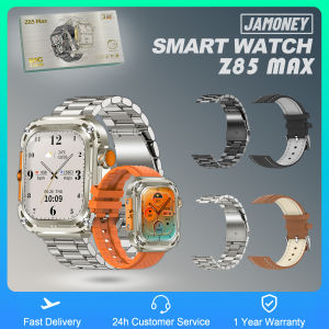 Z85 MAX Smart Watch Men Women Three Straps 460mAh Battery Ip68 Waterproof Compass NFC Heart Rate Smartwatch Outdoor Sports Watch Heart Rate Health Fitness SOS