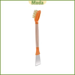 Moda Dual Head Cleaning Brush with Scraper Copper Wire Bristle Gap Cleaner for Gas Stove Range Hood