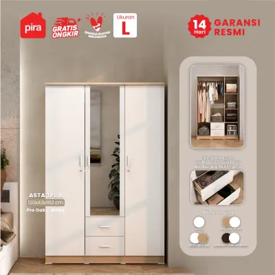 PIRA METROPOLIS OX - ASTA 3PL Lemari Pakaian 3 Pintu