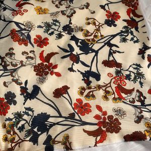 Vải Voan Chiffon Dệt Sọc Hoa Khổ 1m5 - Chất Mềm Mỏng Rũ Đàn Hồi 4 Chiều - Áo Dài Áo Kiểu