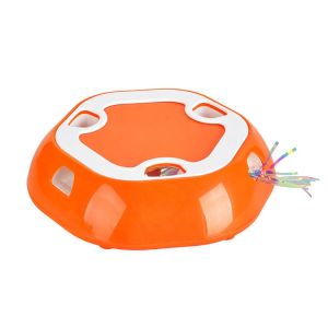 PETPARADIS Whack-A-Mole Electric Pet Telescopic Disc Cat Toy Smart Multi Hole Motion Activated Cat Toy Pet Toy Self Pleasure Interactive Cat Toy Indoor