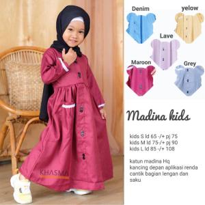 Madina Kids Gamis Anak Terbaru Aplikasi Renda/Gamis Anak Terbaru/Gamis Anak Kekinian/Gamis Anak Murah/Gamis Anak Syari/Gamis Anak Cantik