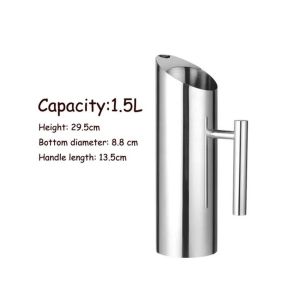 Pitcher Minuman Water Jug Stainless 1/1.5L Teko Air Minum Stainless Teko Water Jug / Refill Teko Minum Air Teh Juice Stainless