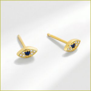 ต่างหู หรูหราระดับไฮเอนด์ สง่างาม ดวงตาปีศาจ ประดับเพชร ลําลองทุกวัน s925 สีเงิน ความลับ แฟชั่น