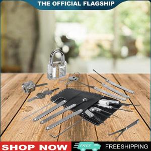 Premium Lock Pick Set with Stainless Steel Tools for Locksmiths and DIY Home Security Projects