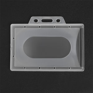 1-10Pcs Acrylic Plastic Work Card Holders Multi-use Hard PVC Badge Work ID Card Holder Protector Covers Case Office Supplies