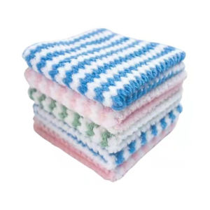5Pcs Absorbent Cotton Towel Hangable Square Household Multi-purpose Kitchen Cleaning Rag Size S to Size XL for Selection