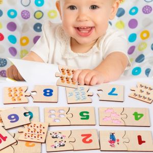 YUDESHUI Sự khai sáng kỹ thuật số Trò chơi ghép số bằng gỗ Rèn luyện tư duy logic STEM Đồ chơi Montessori Sáng tạo Kết nối thông minh kỹ thuật số Dạy học tại nhà