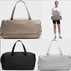 lulu New fitness bag Gym Sports 30L Large-capacity pillow bag lightweight water-repellent travel bag shoulder and crossbody bag