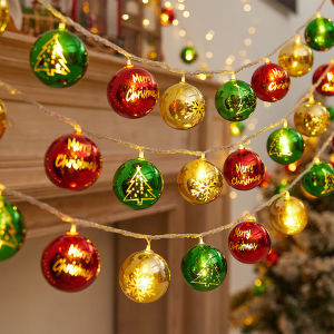 Christmas Balls With Lights Set On Sale Multicolor LED String Fairy Light Decorations For Home Festival Holiday
