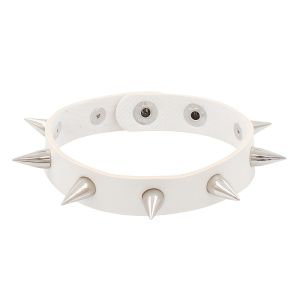 JKDESIGN Harajuku Rivet Bracelet Wide Exaggerated PU Leather Studded Bangle Fashion Unique Punk Goth Bracelet