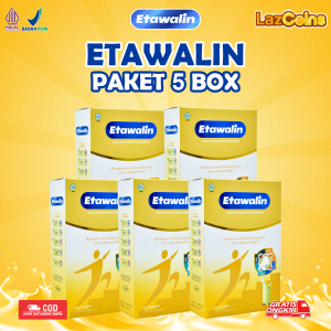 5 PAKET ETAWALIN - Susu Kambing Etawa Tingkatkan Kepadatan & Kesehatan Tulang Sendi Anti Nyeri Sendi