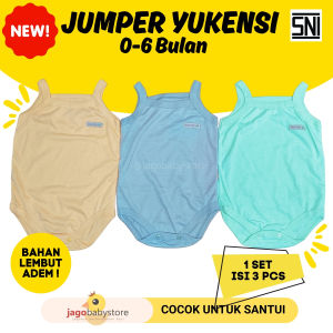 1 Pcs Jumper Singlet Bayi Newborn - Jumper Yukensi Warna untuk Bayi Cewek