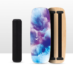 Wooden Balance Board Trainer Multifunctional Auxiliary Training Board Yoga Core Training Balance Training for Adults