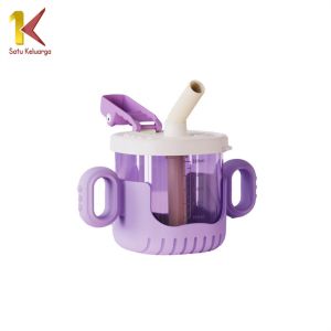 Satu Keluarga Gelas Minum Anak Baby Training Cup 300ML C1053 Gelas Susu Balita Motif Buaya dengan