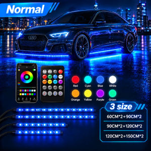 Car Underglow Neon Rgb Led Strip Light App Remote Control Lampu Bawah Kereta Music Voice Control