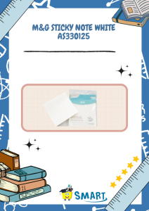 ( 1 PCS 50 SHEETS) M&G STICKY NOTE WHITE AS33O125 YD-987