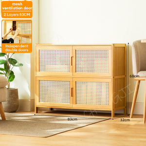 Storage Cabinet Bamboo Cabinet 4/6/8/10 Layers Bookshelf Storage Rack Cabinet Storage HomeStorage Cabinet Almari Buku 置物柜
