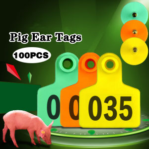 100set Pig Ear Tags 001-100 Pig Identification Kit