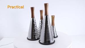 Jaswehome Grater 3 Side Shred Manual Handheld Stainless Steel Multi-purpose Non-slip Shredder Cone Vegetable Grater Kitchen tool2026
