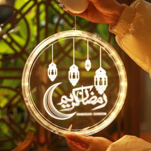16cm Lampu LED Ramadhan kareem- Lampu Pajangan Idul Fitri ( Tanpa Baterai)