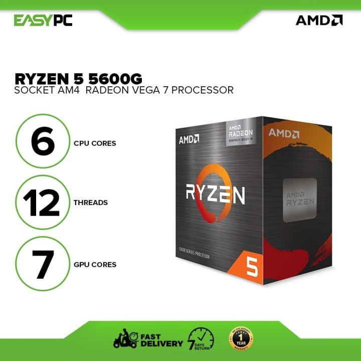 EasyPC | Ryzen 5 5600G 3.9GHz Box/ Tray Type, OEM FAN MPK, Wraith ...