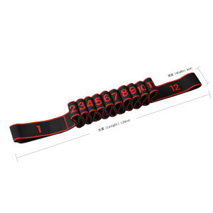 AE Digital Segmented Resistance Band Knitted Elastic Band Latex Yoga Dance Exercise Stretching Band Resistance Band
