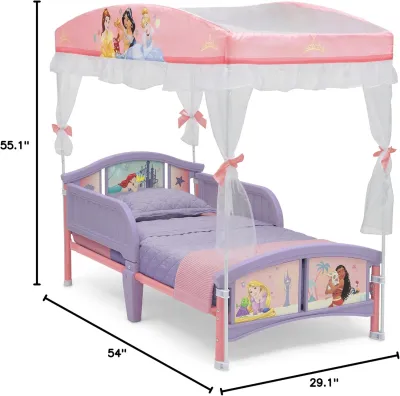 Delta Children Disney Princess or Frozen Child Children Kids Girls Canopy Toddler Size Bed Frame. NO MATTRESS INCLUDED.