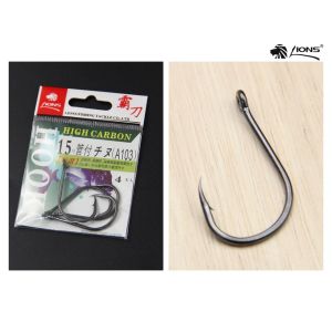 LIONS High Carbon Chinu Hook A103 Strong Carbon Hook Fishing Hook Mata Kail Mancing Karbon Kuat