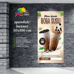 Cetak Spanduk Banner Boba Susu