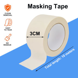 3/6/8PCS White No Residue Masking Tape for Labeling -10m Painter Tape For Car adhesive masking tape