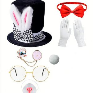 Easter Cosplay Easter Hat Props Easter Party Costume Plush Rabbit Ears Party Dress-Up